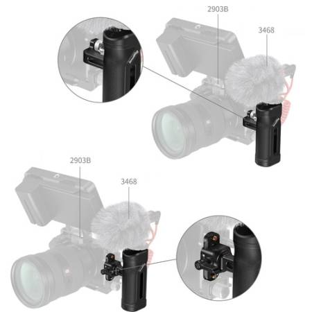 SmallRig 5532 - zestaw z lekkim uchwytem bocznym i adapterami, przykład użycia